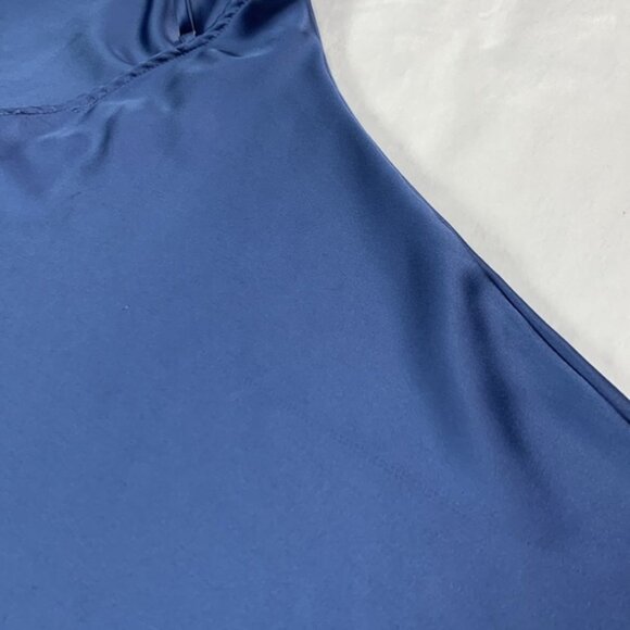 Satin Slip Dress Intimate Sleepwear Pretty‎ is Power Blue Women’s Size Medium - Picture 11 of 15